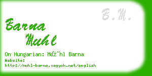 barna muhl business card